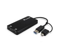 FeinTech Adaptateur USB HDMI pour étendre l'ordinateur de 2 moniteurs (2 x | Augmentez de 2 écrans supplémentaires, pour Windows Mac Linux
