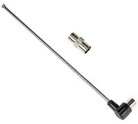 FeinTech Antenne Radio Télescopique avec Prise IEC, Adaptateur FM Dab TNT