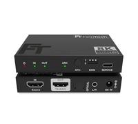 FeinTech AX210 Extracteur audio HDMI 2.1 4K 120 Hz 8K VRR ALLM, HDMI vers HDMI + audio (optique Toslink 5.1 + AUX stéréo), passe CEC et prise en charge ARC de TV vers système audio