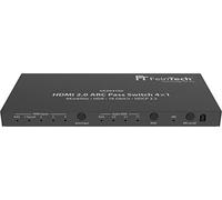 FeinTech Commutateur HDMI 2.0 ARC VAX04100 4x1, pour 3 sources HDMI, barre de son et projecteur TV 4K @60Hz | HDR | 18 Gbit/s | HDCP 2.2 Dolby Atmos