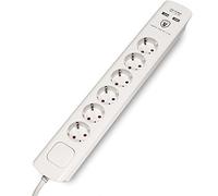 FeinTech MD000632 Multiprise 6 Prises USB de Charge Rapide Protection Contre la surtension