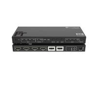 FeinTech SW411 Commutateur HDMI 2.1 4 en 1 avec extracteur audio pour systèmes audio avec entrée HDMI, Toslink et AUX, prend en charge 4 K 120 Hz et 8 K