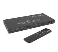 FeinTech VAX04101A eARC Pass Switch 4x1, pour 3 Sources HDMI, Soundbar et TV ou vidéoprojecteur 4K HDR Dolby Atmos Noir