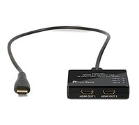 FeinTech VSP01204 Répartiteur HDMI Splitter 1x2 Ultra-HD 4K 60 Hz HDR avec Scaler