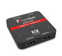 FeinTech VSW12100 Commutateur HDMI 2.1 Switch pour 2 entrées 1 Sortie 4K 120Hz 8K 60Hz 48Gbps pour Xbox PS5