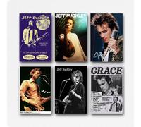 Feioust Lot de 6 affiches de Jeff Buckley Musique vintage collage mural sur toile - Affiches décoratives pour chambre - 20 x 30 cm