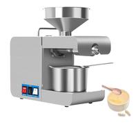 Feiphla Extracteur D'Huile De Colza Automatique en Acier Inoxydable pour Arachide, Soja, Colza, Noix, SéSame, Amande, TempéRature RéGlable, 820w/1100 W R6