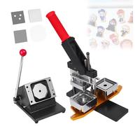Feiphla Machine à Fabriquer des Badges MagnéTiques pour RéFrigéRateur, Machine à CréEr des Aimants Photo Rectangulaires, avec Massicot, pour Les Loisirs CréAtifs Cutter(Cardboard*100sets)-80 * 80mm