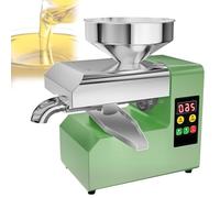 Feiphla Presse à Huile éLectrique en Acier Inoxydable Presse à Huile Olive à Froid Et à Chaud Extracteur D’Huile Automatique pour Noix, Arachides, SéSame R6S