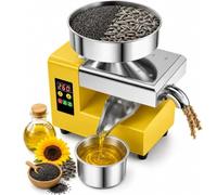 Feiphla Presse à Huile Intelligente pour Un Usage Domestique,Pressoir Huile Dolive,AdaptéE à L'Extraction D'Arachides, Grande TêTe, Graines De Tournesol, Graines De SéSame R8S
