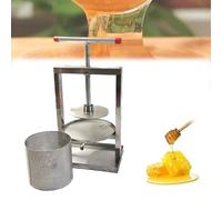 Feiphla Pressoir à Fruits 2 L/4 L/8 L, Pressoir à Pommes en Acier Inoxydable, éQuipé d'un VéRin Hydraulique Auxiliaire, pour La Fabrication De Vin De Pomme, De Carottes, D'Oranges 8L