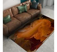 FEIPUHOME Art Classicisme Esthétique Tapis Flaming Juin Célèbre Peinture Impression Tapis pour Studio Bureau Salle De Conférence Décor Faible Pile Antidérapante 180x240cm