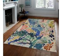 FEIPUHOME Art Henri Matisse Tapis Unique Motif De Feuilles Colorées Anti-Slip Tapis Abstrait sur Le Thème Paysage pour Salon Chambre À Coucher 120x180cm