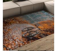 FEIPUHOME Art Pays Nature Paysage Tapis Montagne Route Lac Automne Aventure Tapis Intérieur/Extérieur Bureau à Domicile Grand Lavable Entrée Tapis de Sol 90x150cm