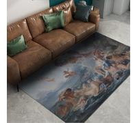 FEIPUHOME Art Renaissance Doux Mince Tapis Le Triomphe de Vénus célèbre Peinture Imprimer Tapis pour Chambre Salon Bureau à Poils Ras antidérapant 160x230cm