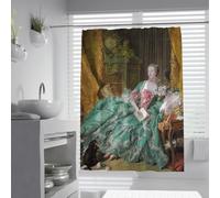FEIPUHOME Art Rideau de Douche de Style Rococo Madame de Pompadour Célèbres Impressions de Peinture pour Salle de Bain Cabine de Douche avec œillets résistants à la Rouille imperméables 180 x 180 cm