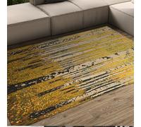FEIPUHOME Art Tapis Abstrait Nordique Automne Jungle Arbres décoration Tapis pour Bureau à Domicile intérieur extérieur Doux Confortable à Poils Ras Lavable Tapis de Bienvenue 160x230cm