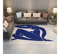 FEIPUHOME Art Zone Lavable Tapis Antidérapant Tapis d’entrée Henri Matisse Abstrait Body Line Salon Tapis d’entrée Tapis pour Buanderie Chambre 60x90cm