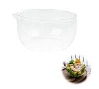 Feirdhoo Bol à matcha en verre transparent de 350 ml avec bec verseur, classique fait à la main, pour la cuisine, la maison, le thé, les débutants, matcha latte