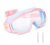 Feirdhoo Lunettes de natation pour enfants de 3 à 15 ans, anti-buée, étanches, masque de plongée panoramique à 180°, anti-fuite, masque de plongée pour garçons et filles