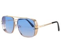 FEISEDY Lunettes de Soleil Pilote Carrées Vintage Rétro 70s et 80s B2894