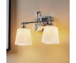 FEISS Applique murale Concord, dimmable, argenté, Salle de bain, Verre, Applique Murale