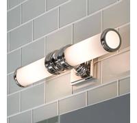 FEISS Applique murale Payne, dimmable, argenté, Salle de bain, Verre, Applique Murale