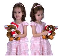 Feisty Pets Peluche Ours De Noël 25Cm De Doux En Mauvais Enfants Adultes