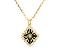 FEITENGU Discret et pourtant raffiné, bracelet, collier, bagues, fabriqué en argent sterling S925 et coquillages, design classique, fleur à quatre feuilles, bijou tendance, Argent sterling