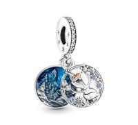 Feitery Bonhomme de Neige Christmas Charms et Perles pour Femme Charm Compatible avec les Bracelets et Colliers Pandora,Cadeaux de Noël