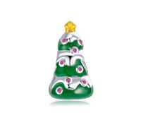 Feitery Breloque bonhomme en pain d'épice compatible avec les bracelets Pandora en forme de cœur - Cadeau de Noël pour femme, Zircone cubique, Zircone cubique