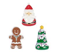 Feitery Breloque bonhomme en pain d'épice compatible avec les bracelets Pandora en forme de cœur - Cadeau de Noël pour femme, Zircone cubique, Zircone cubique