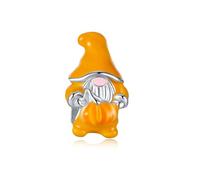 Feitery Breloque bonhomme en pain d'épice compatible avec les bracelets Pandora en forme de cœur - Cadeau de Noël pour femme, Zircone cubique, Zircone cubique