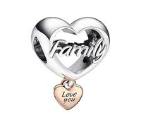 Feitery Christmas Family Charms et Perles pour Femme Charm Compatible avec les Bracelets et Colliers Pandora,Cadeaux de Noël