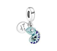 Feitery Color-changing Chameleon Dangle Charms Animaux Marins Coeur Compatible avec les Bracelets et Colliers Pandora Voyageant Perles pour Femme Bijoux D'été