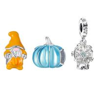 Feitery Compatible with Charms Pandora pour Femme Combinaison A Charm les Bracelets et Colliers Flocons de Neige