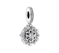 Feitery Flocons Christmas Charms et Perles pour Femme Charm Compatible avec les Bracelets et Colliers Pandora,Cadeaux de Noël