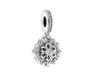 Feitery Flocons Christmas Charms et Perles pour Femme Charm Compatible avec les Bracelets et Colliers Pandora,Cadeaux de Noël
