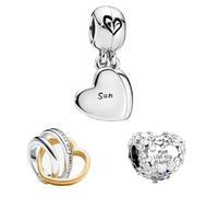 Feitery Mom(Always Knows Best) Charms et Pendentif pour Femme Charm Compatible Pandora avec les Bracelets et Colliers Cadeau de Fête des Mères