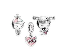 Feitery Motherly Joy Charm et Perles pour Femme Pendenti Compatible avec les Bracelets et Colliers Pandora,Cadeau de la Fête des Mères