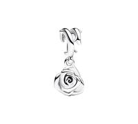 Feitery Rose in Bloom Dangle Charms et Perles pour Femme Pendenti Compatible avec les Bracelets et Colliers Pandora,Cadeau de la Fête des Mères