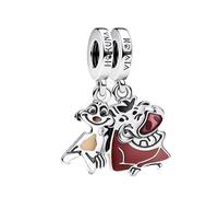 Feitery Vache Charms Faune et Perles pour Femme Charm Compatible avec les Bracelets et Colliers Pandora