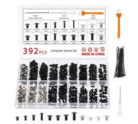 FEIW-392 Pièces Set De Vis Pour Ordinateur Portable,M2 M2,5 M3 Informatique Pc Ssd Disque Dur 2-10 Mm,18 Tailles Réparation À Tête Plate,Avec Tournevis