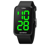 FeiWen Femme et Enfants Sports Digital Montres Touchez LED Électronique Eclairage Étanche Montre Bracelet (Noir)
