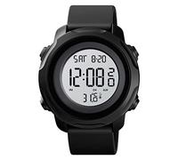 FeiWen Homme Digital Sport Montres Bracelet Électronique Thermomètre Étanche Temps Double Alarme Chronomètre Outdoor Militaires Montre Plastique de la Lunette et Caoutchouc (Noir et Blanc)