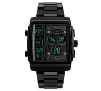 FeiWen Militaires Digital Sport Analogique Quartz LED 50M Étanche Multifonctionnel Plastique Montres Bracelet de Homme et Garçon Temps Trois Alarme Chronomètre Calendrier