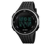 FeiWen Multifonctionnel Digital Outdoor Militaires Montres Bracelet de Mixte LED Alarme Chronomètre 50M Étanche Sport Plastique de la Lunette et Caoutchouc Ruban Montre