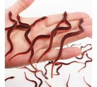 FeiWen Réaliste en Plastique Chauve-Souris/Serpent/Araignée/Fourmis Halloween Farce Props Jouets en Caoutchouc, Décor D'ambiance Effrayante, Décoration de Fête de Vacances, 30 PCS (Serpent)