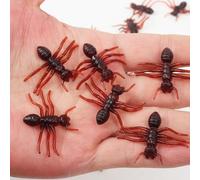 FeiWen Réaliste en Plastique Chauve-Souris/Serpent/Araignée/Fourmis Halloween Farce Props Jouets en Caoutchouc, Décor D'ambiance Effrayante, Décoration de Fête de Vacances, 30 PCS (Fourmis)