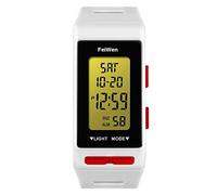 FeiWen Sport Montres Bracelet de Homme et Femme Multifonctionnel Outdoor Militaires LED Digital Montre Temps Double Alarme Chronomètre Compte à Rebours Plastique et Caoutchouc (Blanc)